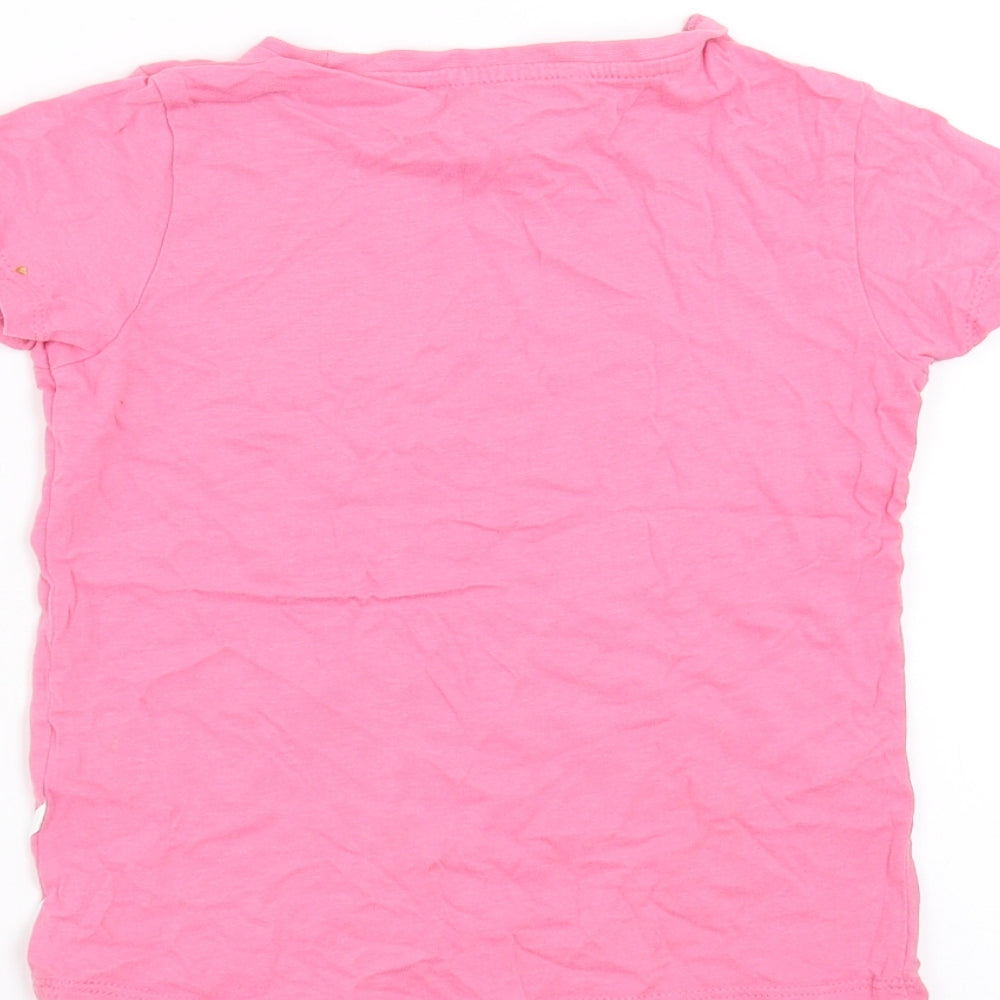 Pep&Co Girls Pink   Basic T-Shirt Size 4-5 Years  - cat