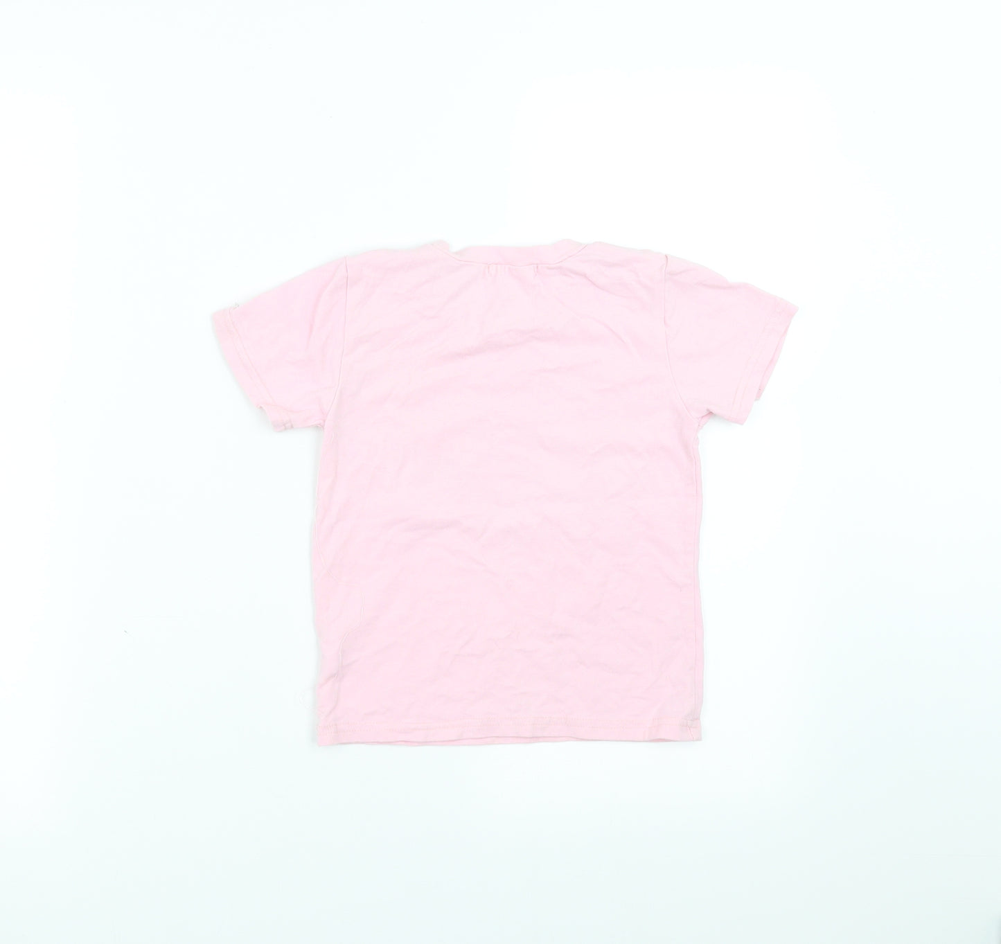 Preworn Girls Pink   Basic T-Shirt Size 5 Years  - Big Sister