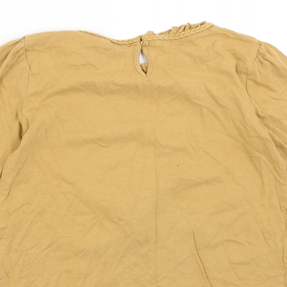 Palomino Girls Beige   Basic T-Shirt Size 8 Years  - owl