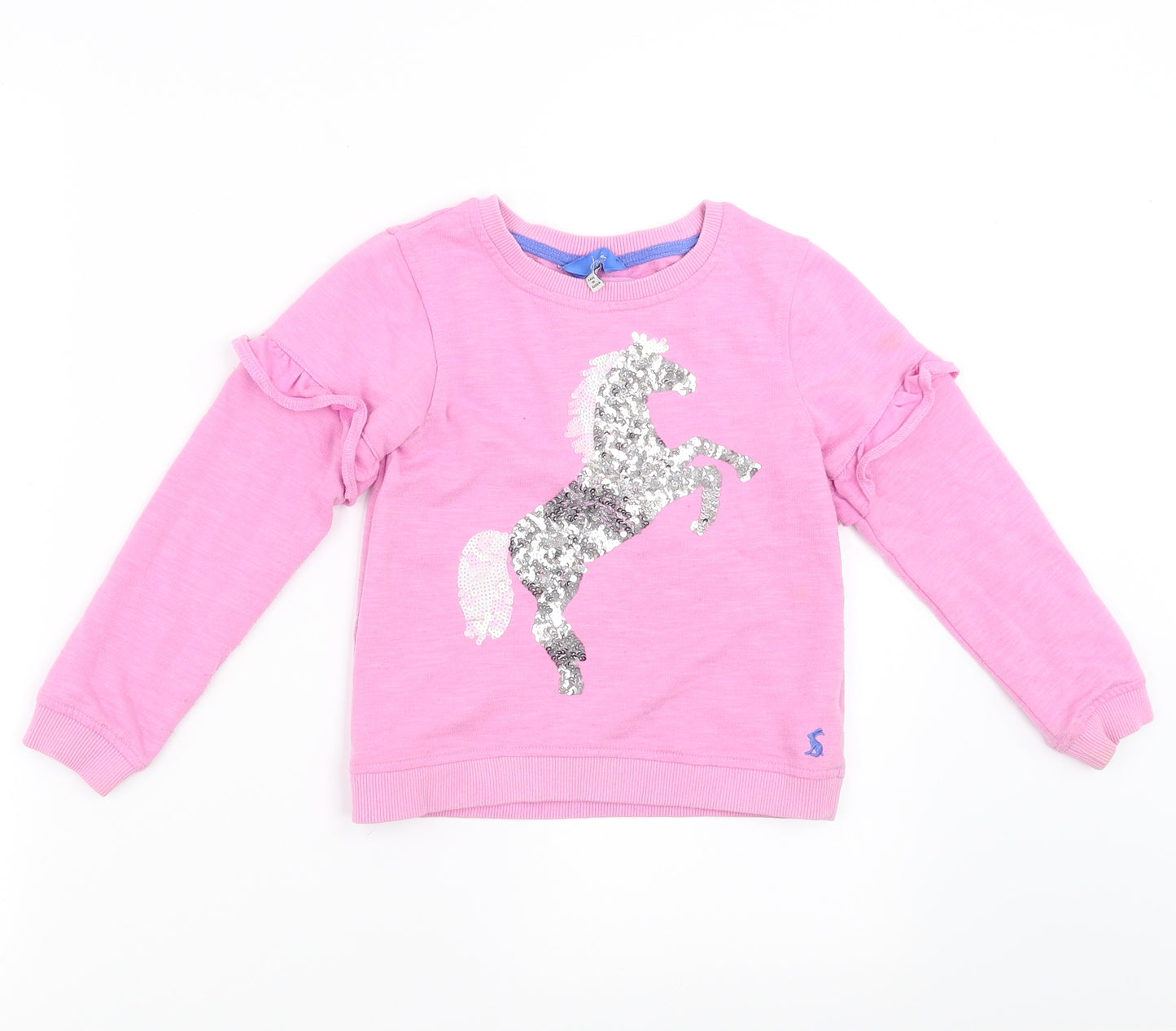 Joules Girls Pink   Pullover Sweatshirt Size 6 Years  - horse