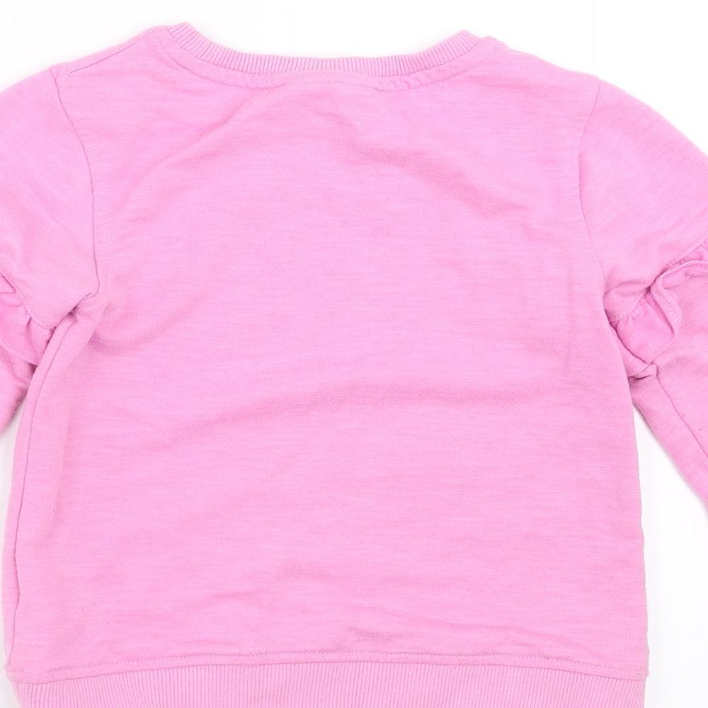 Joules Girls Pink   Pullover Sweatshirt Size 6 Years  - horse