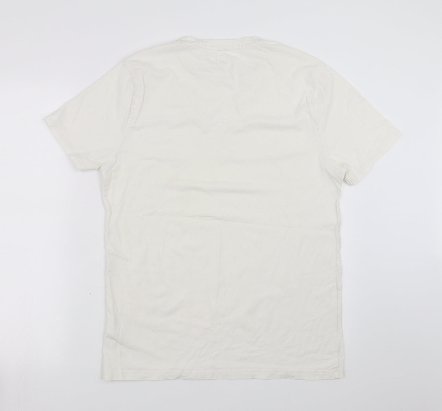 River Island Mens White    T-Shirt Size L  - Muscle Fit