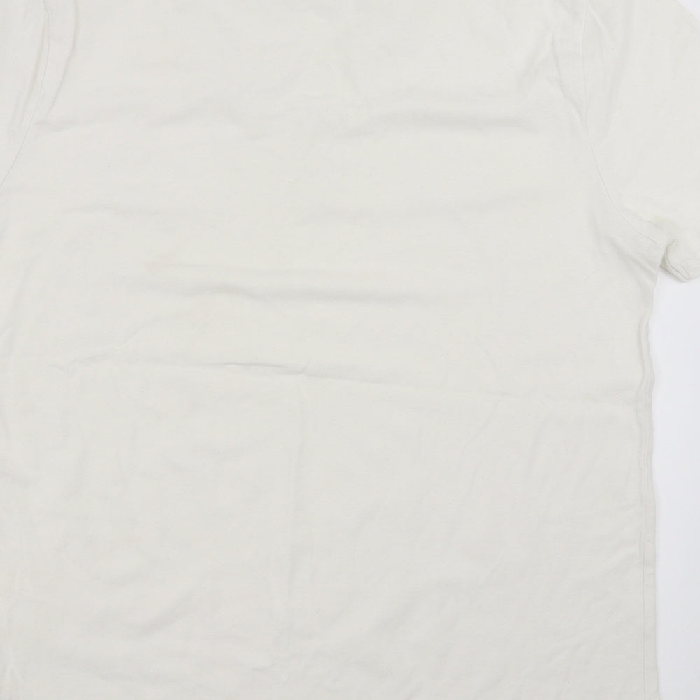 River Island Mens White    T-Shirt Size L  - Muscle Fit