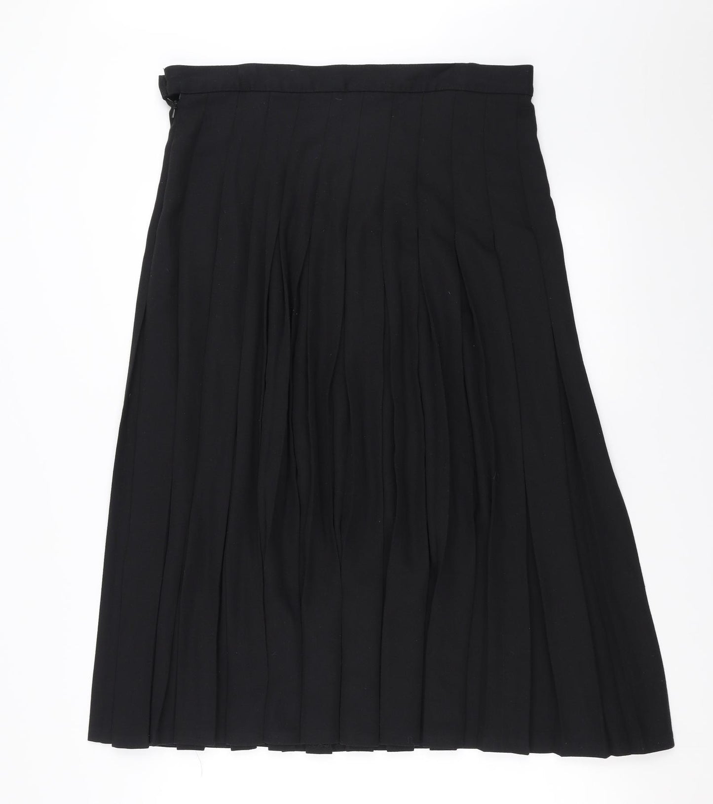 Marks and Spencer Womens Black   A-Line Skirt Size 20  - pleated