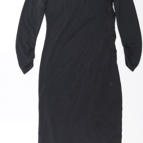 Preworn Womens Grey   Pencil Dress  Size 6  - Asymmetric Hem