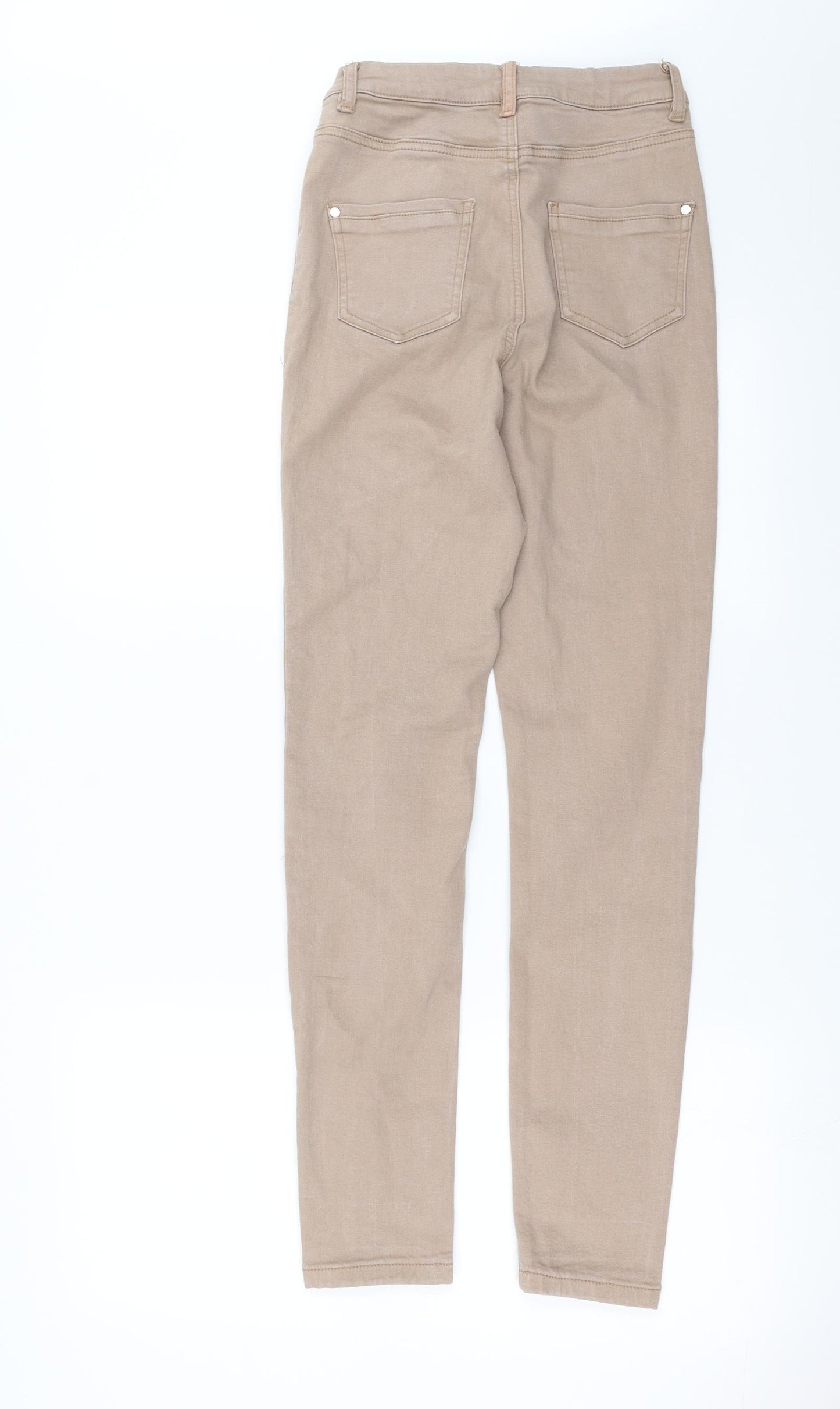 Vice Womens Beige  Denim Skinny Jeans Size 8 L28 in - lace up detail