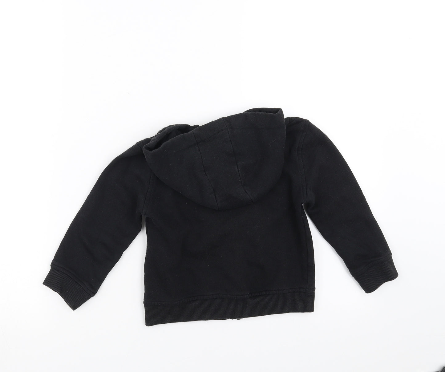 Primark Boys Black   Full Zip Hoodie Size 4-5 Years