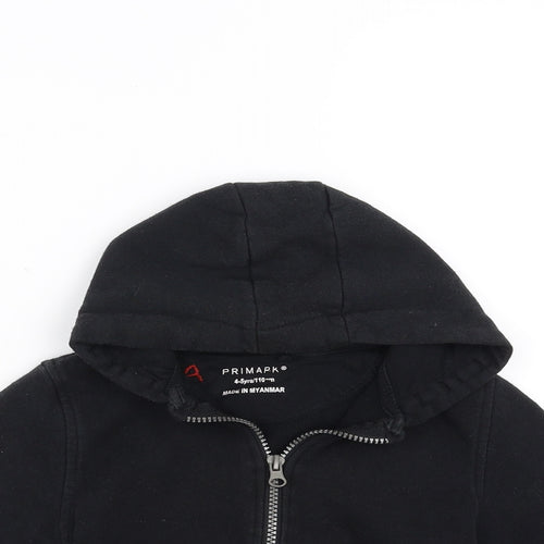 Primark Boys Black   Full Zip Hoodie Size 4-5 Years