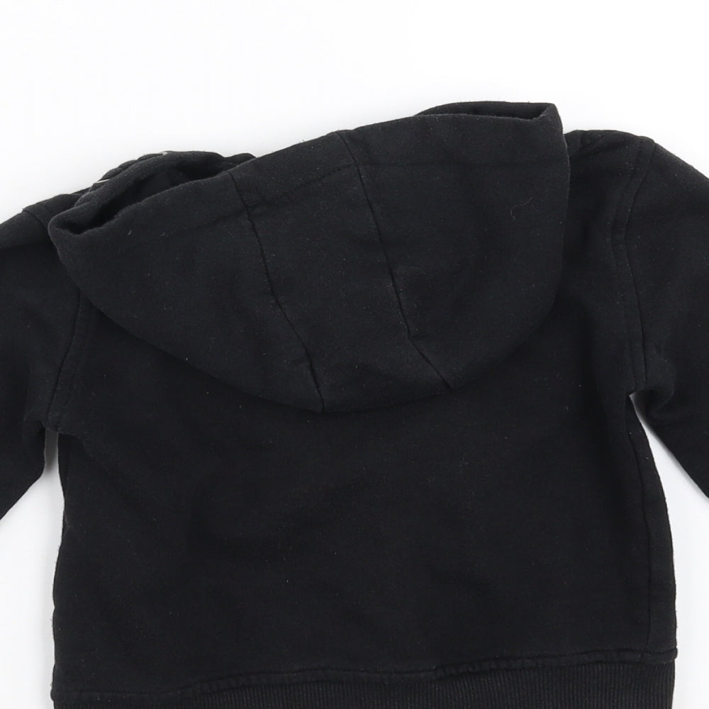 Primark Boys Black   Full Zip Hoodie Size 4-5 Years