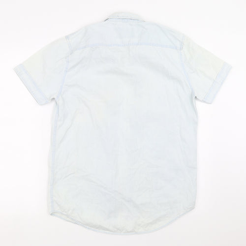 Zara Mens Blue  Denim  Button-Up Size M