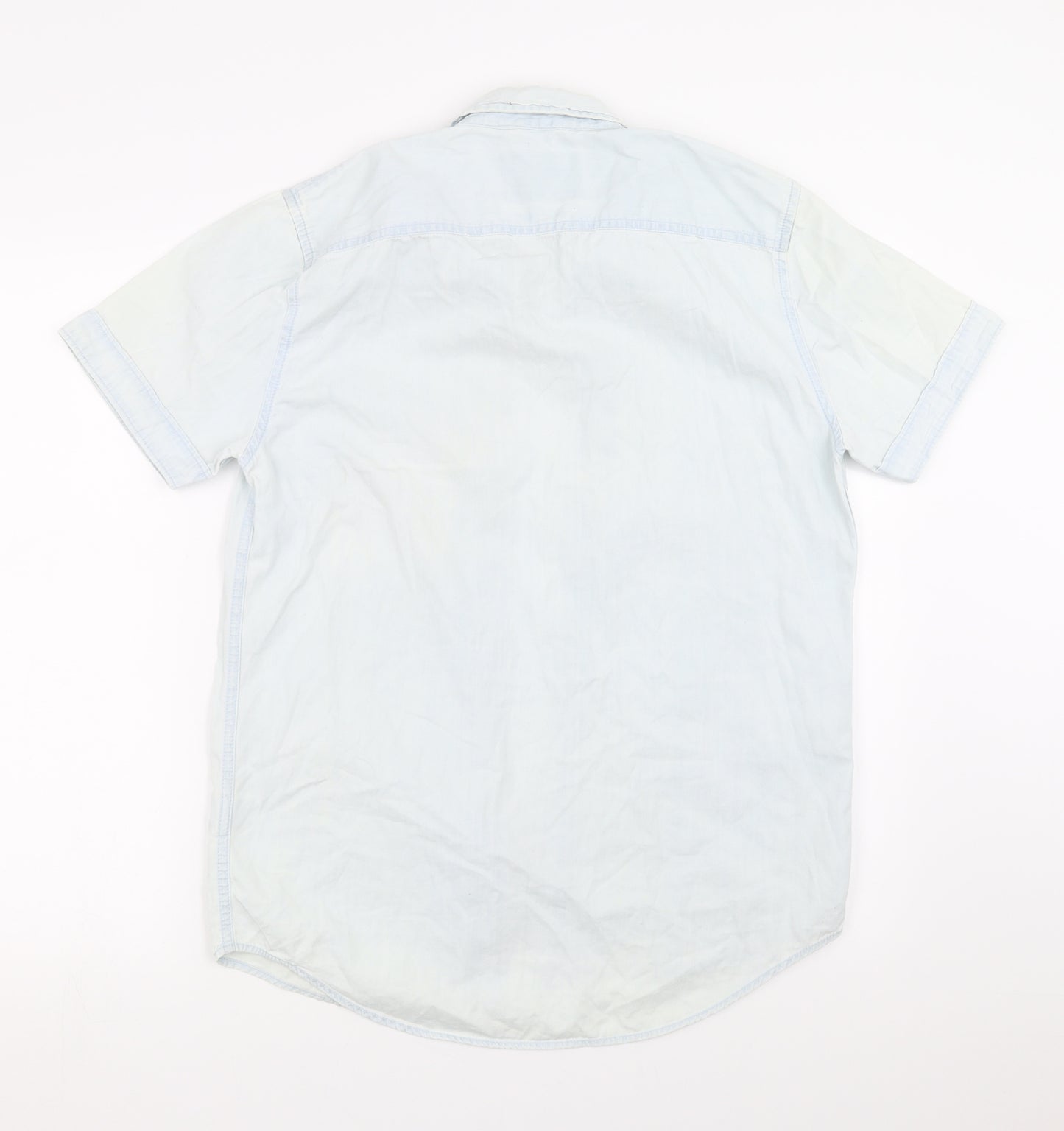 Zara Mens Blue  Denim  Button-Up Size M