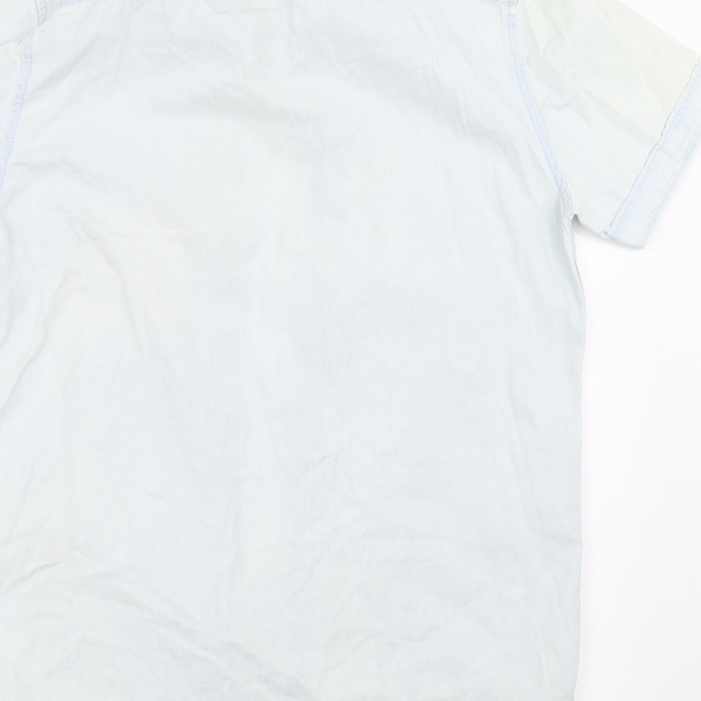 Zara Mens Blue  Denim  Button-Up Size M