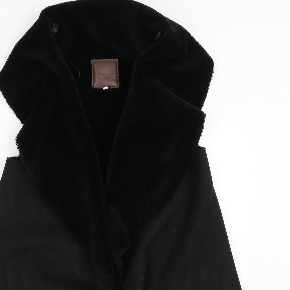 New Look Womens Black   Gilet Jacket Size S  - fleece lined