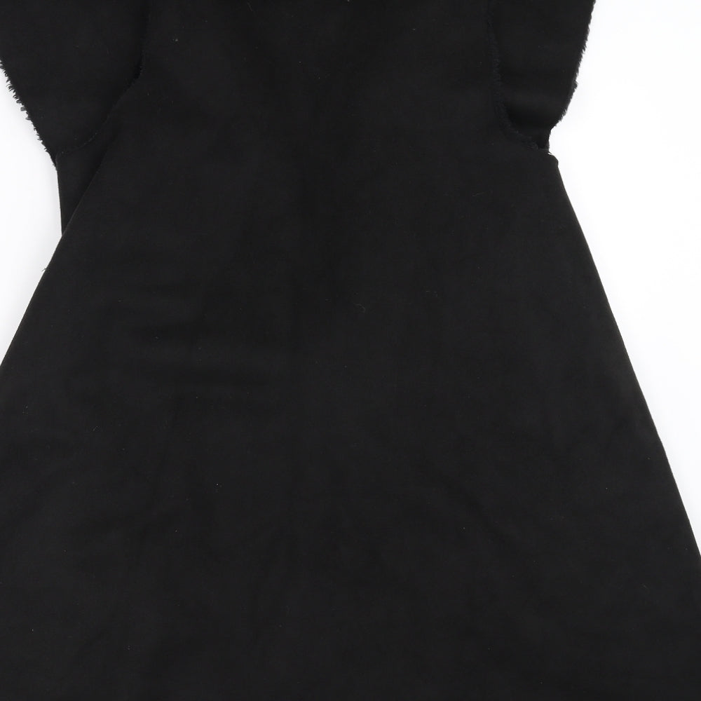 New Look Womens Black   Gilet Jacket Size S  - fleece lined
