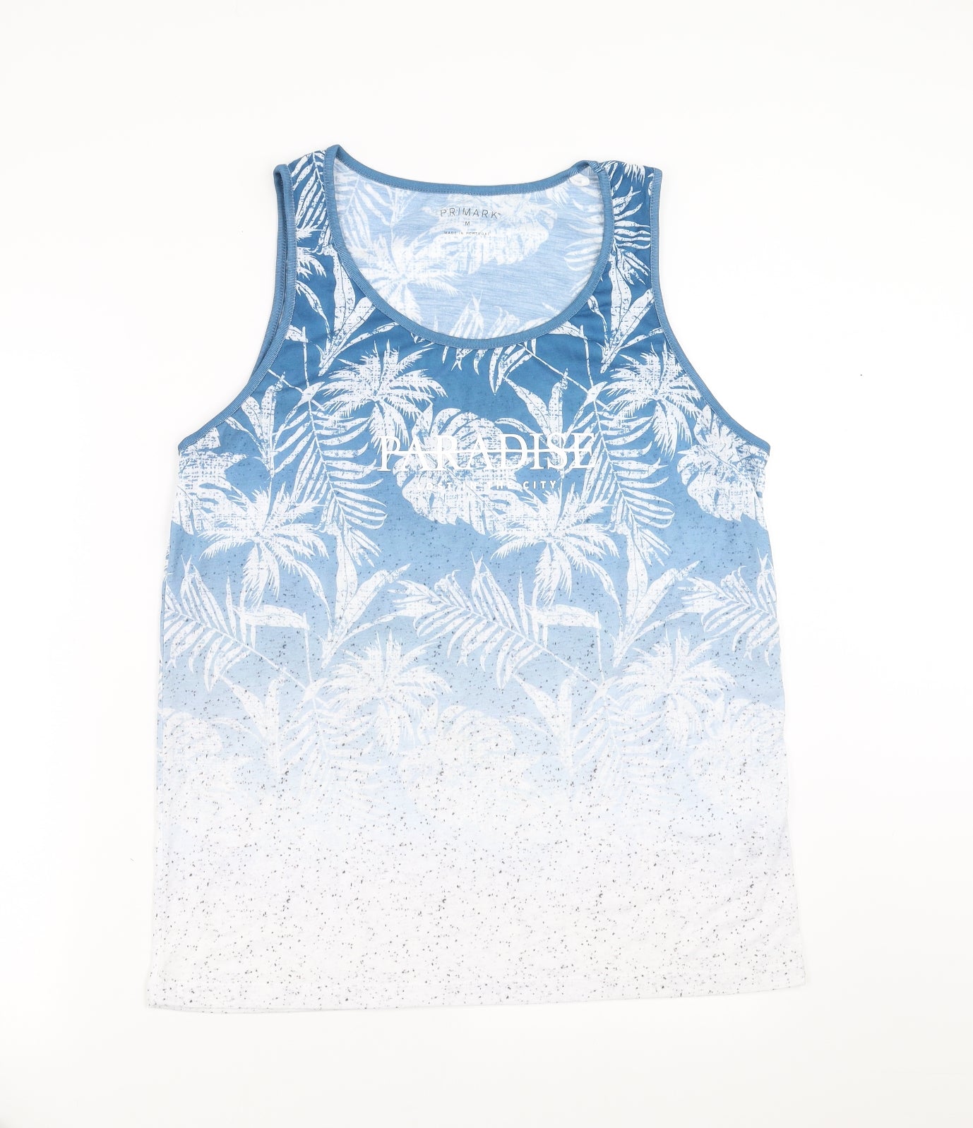 Primark Mens Blue Floral   T-Shirt Size M  - Paradise