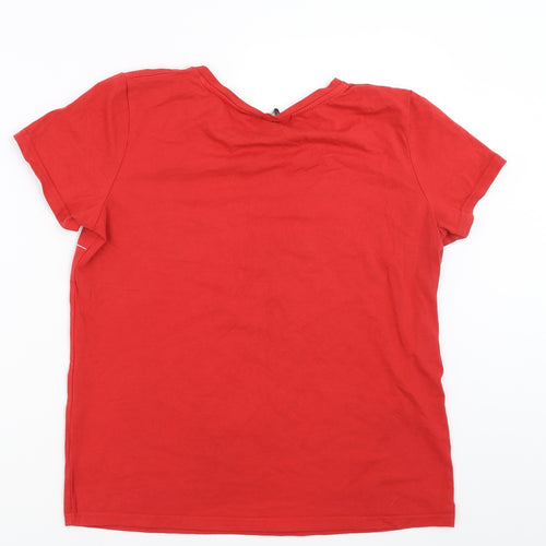 Daphnea Womens Red   Basic T-Shirt Size L  - moi aussi je taime