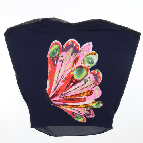 Mina uk Womens Blue   Basic Blouse Size 8  - butterfly