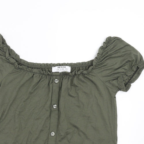 Dorothy Perkins Womens Green   Basic T-Shirt Size 10