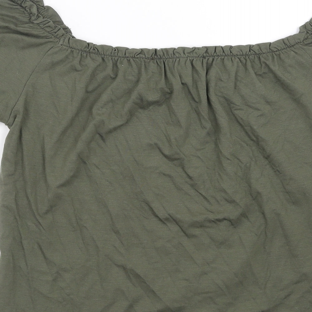Dorothy Perkins Womens Green   Basic T-Shirt Size 10