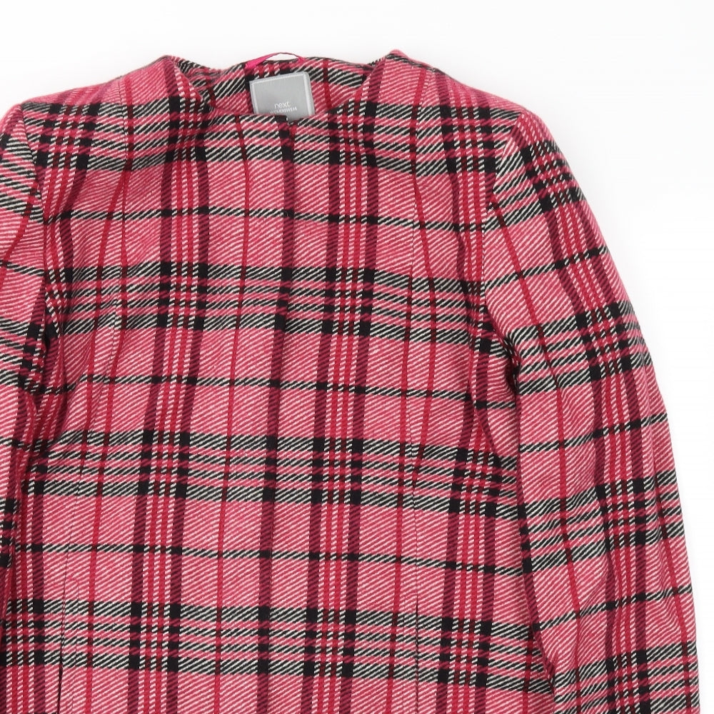 next  Womens Pink Check  Jacket Coat Size 16