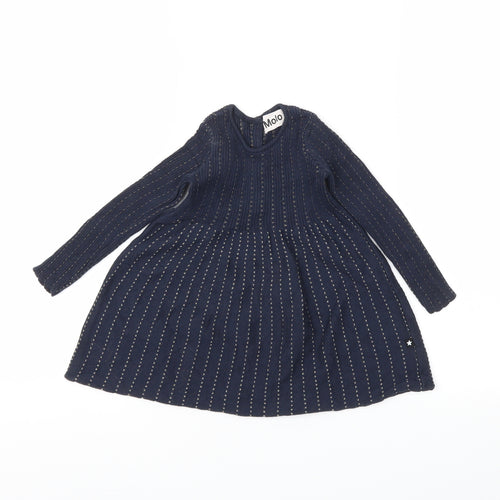 molo Girls Blue   Fit & Flare  Size 9-12 Months