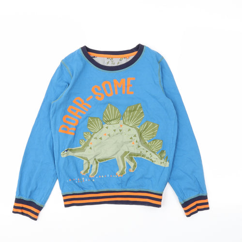 TU Boys Blue Animal Print  Basic T-Shirt Size 10-11 Years