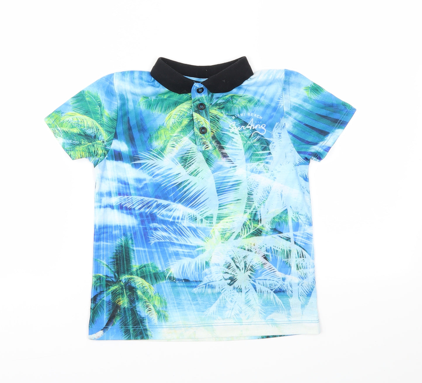 utlaws  Girls Blue   Basic T-Shirt Size 7-8 Years