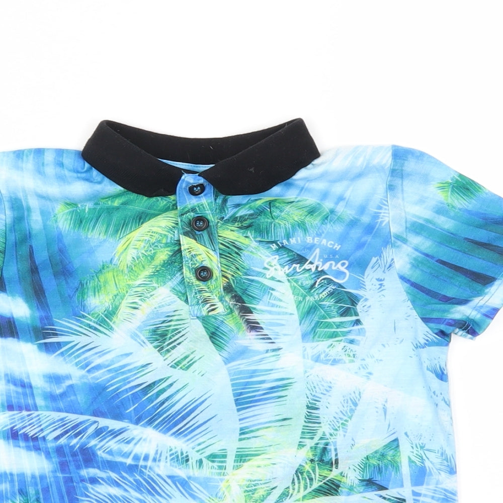 utlaws  Girls Blue   Basic T-Shirt Size 7-8 Years