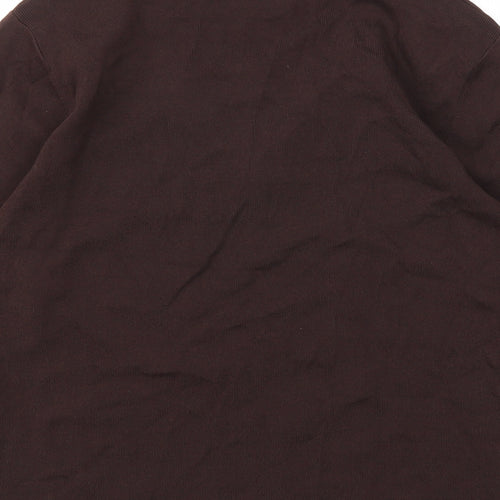 Roman Originals Womens Brown Floral  Basic T-Shirt Size S