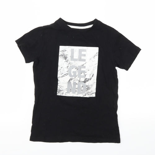 UTLAWS Boys Black Animal Print  Basic T-Shirt Size 7-8 Years