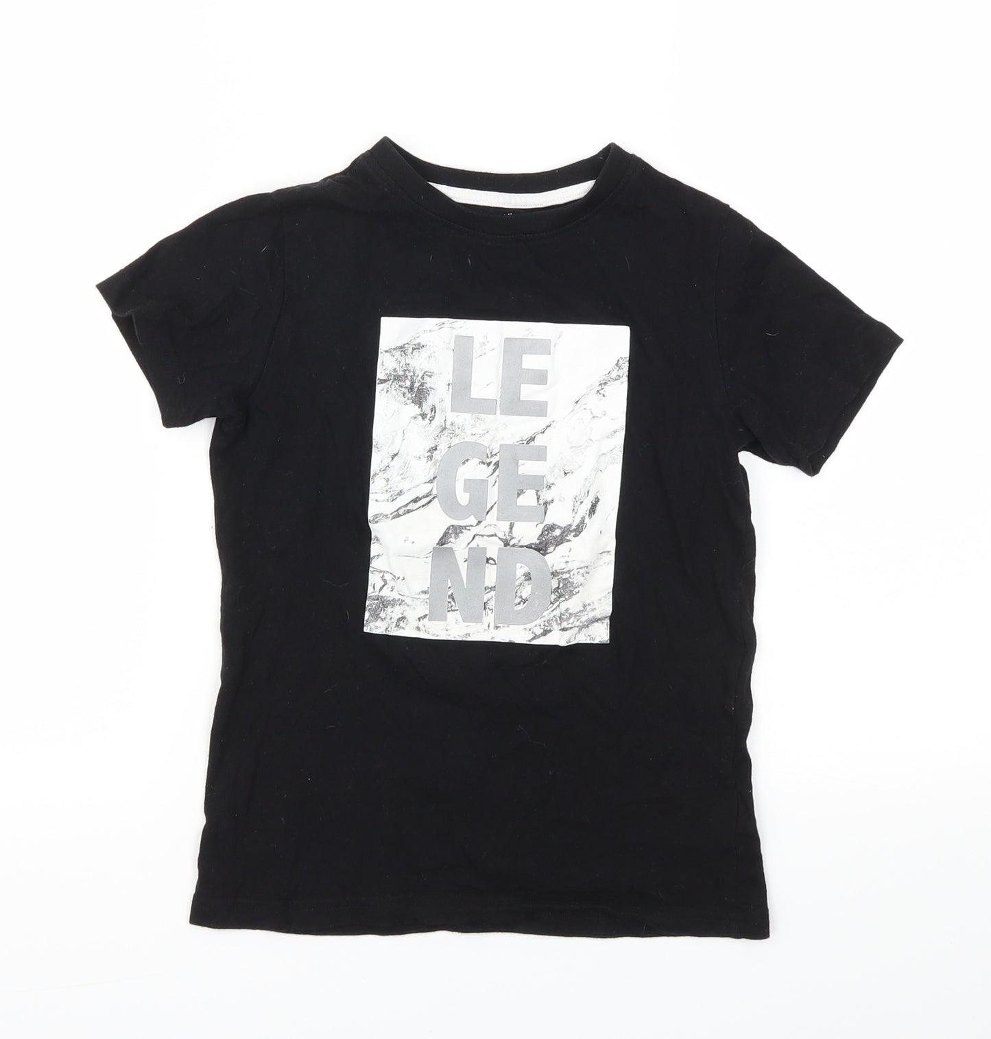 UTLAWS Boys Black Animal Print  Basic T-Shirt Size 7-8 Years