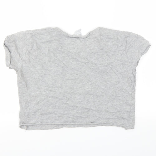Primark Womens Grey   Cropped T-Shirt Size 10