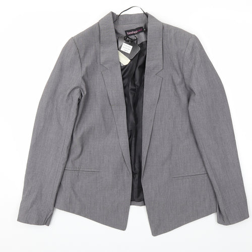 Boohoo Womens Grey   Jacket Blazer Size M