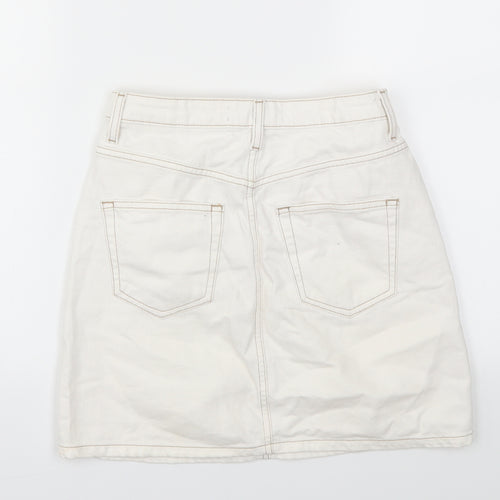 DENIM &CO  Womens White   A-Line Skirt Size 6