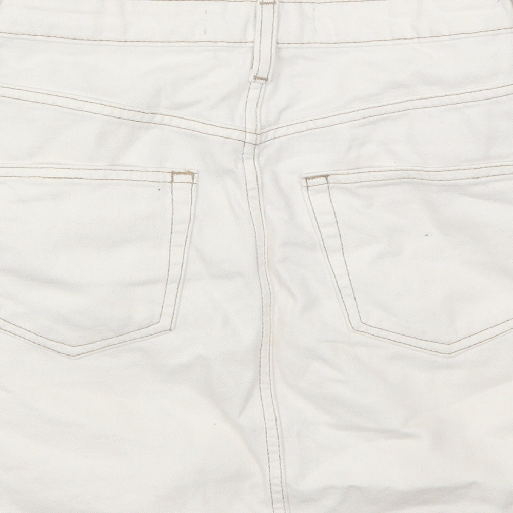 DENIM &CO  Womens White   A-Line Skirt Size 6