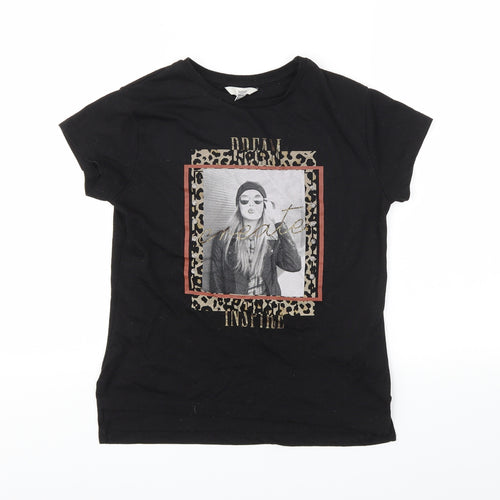 MISS Girls Black   Basic T-Shirt Size 9-10 Years