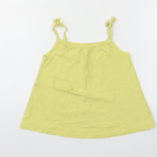 George Girls Yellow   Basic T-Shirt Size 3-4 Years