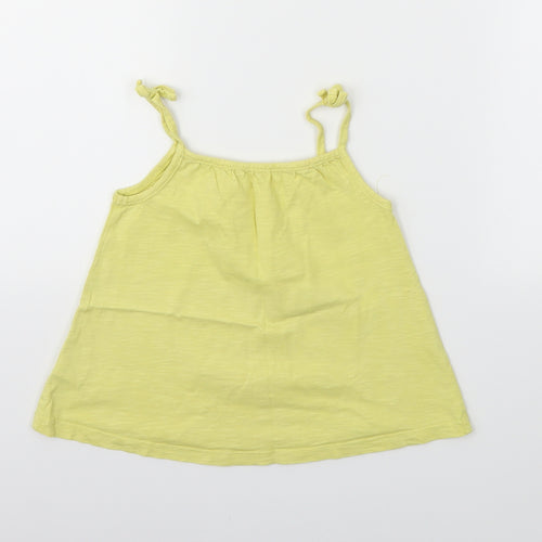 George Girls Yellow   Basic T-Shirt Size 3-4 Years