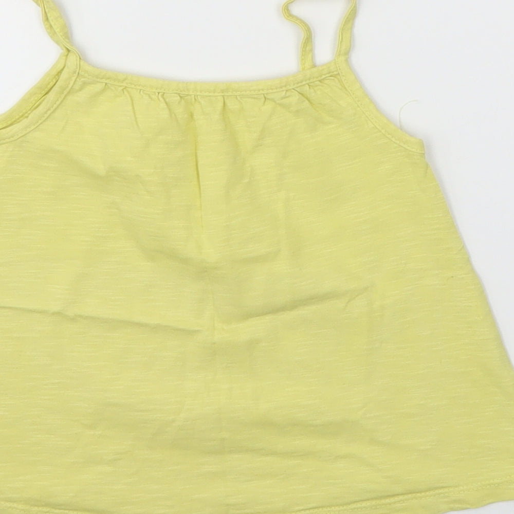 George Girls Yellow   Basic T-Shirt Size 3-4 Years