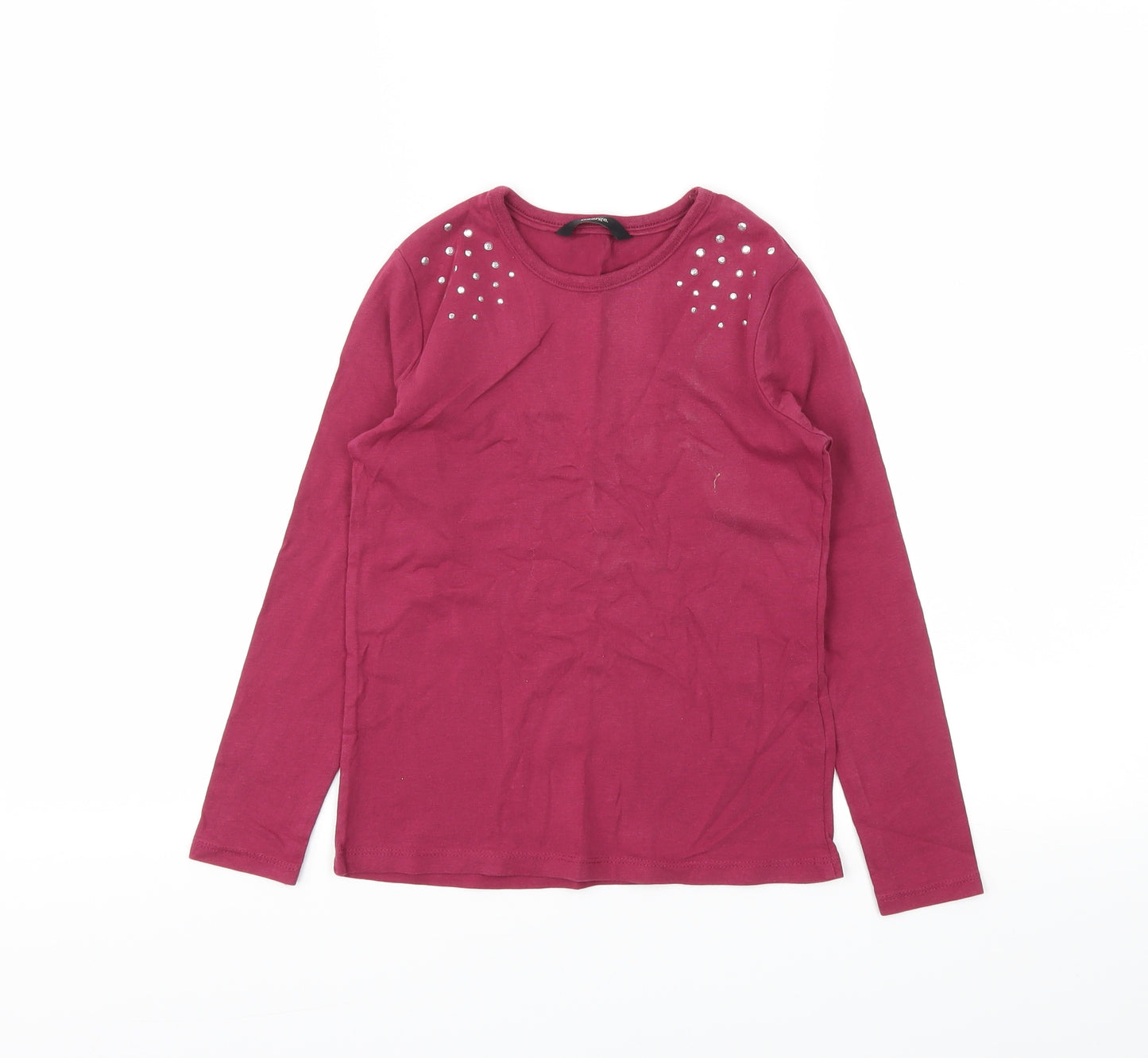 George Girls Purple   Basic T-Shirt Size 7-8 Years
