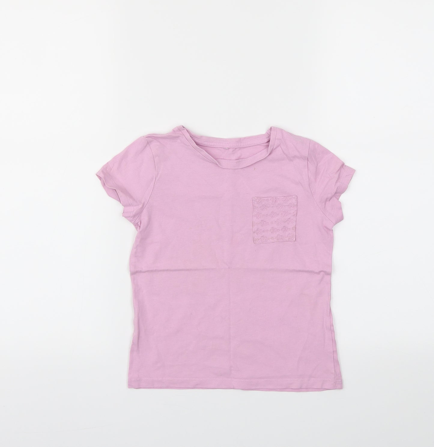 George Girls Purple   Basic T-Shirt Size 5-6 Years
