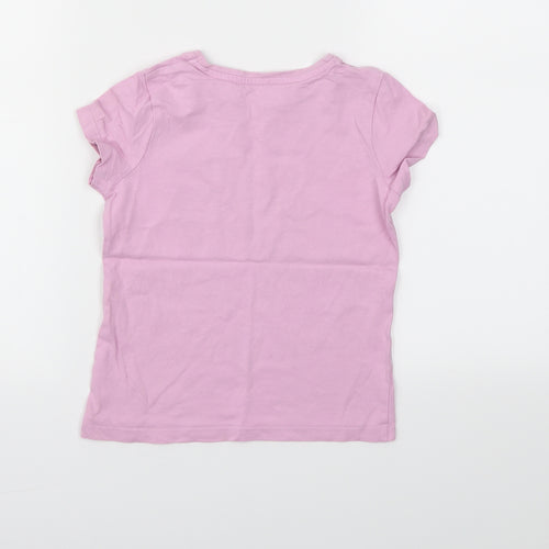 George Girls Purple   Basic T-Shirt Size 5-6 Years