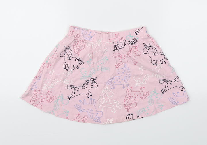 George Girls Pink Animal Print Flare Skirt Size 5-6 Years