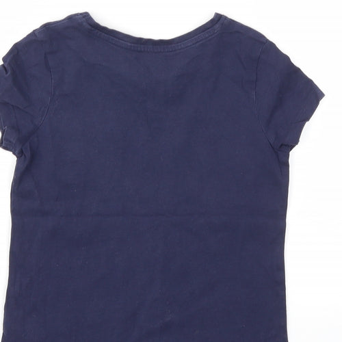 George Girls Blue   Basic T-Shirt Size 5-6 Years