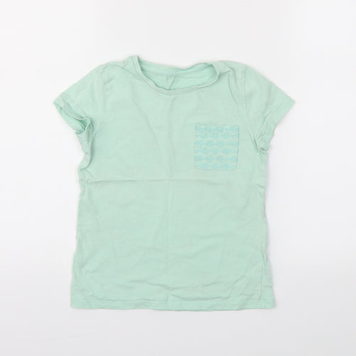 George Girls Green   Basic T-Shirt Size 5-6 Years