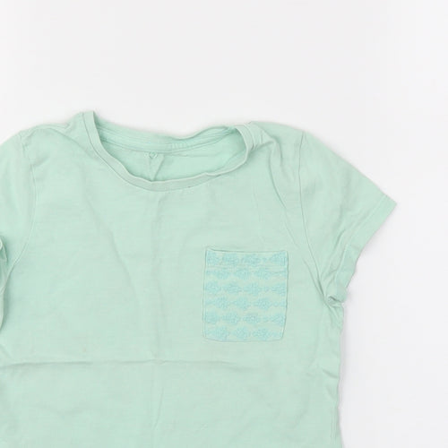 George Girls Green   Basic T-Shirt Size 5-6 Years