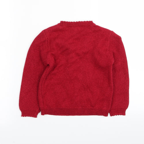 Mini Club Girls Red   Pullover Jumper Size 2-3 Years