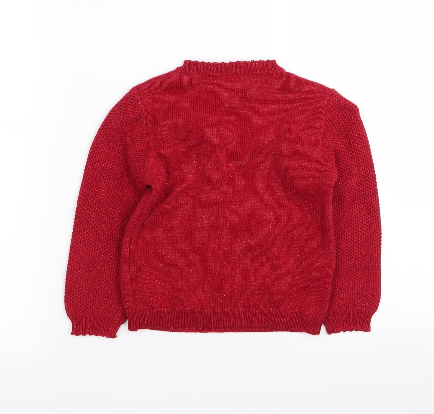 Mini Club Girls Red   Pullover Jumper Size 2-3 Years