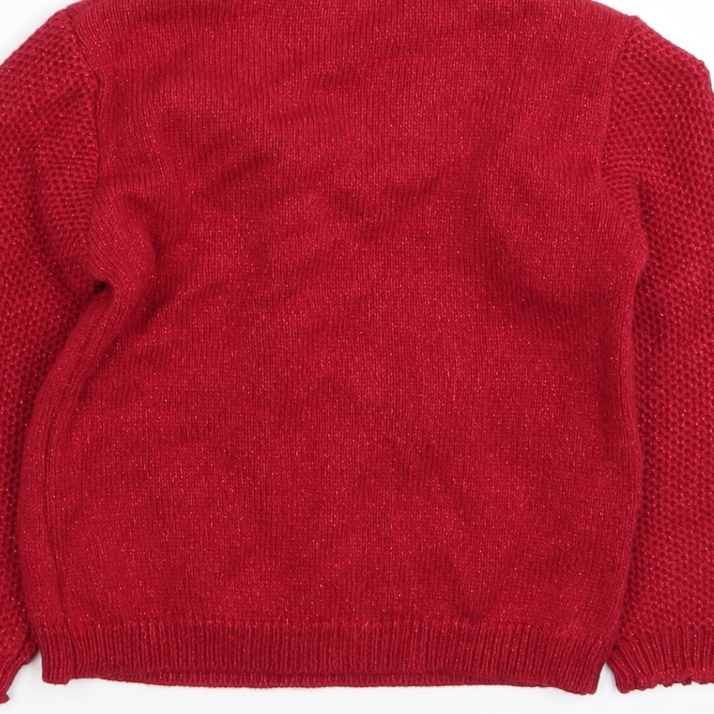 Mini Club Girls Red   Pullover Jumper Size 2-3 Years