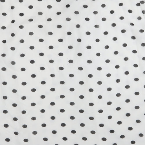 Evans Womens White Polka Dot  Basic Blouse Size 28